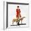 Woman in Hunting Outfit with Hounds, Magazine Plate, Spain, 1929-null-Framed Giclee Print