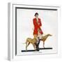 Woman in Hunting Outfit with Hounds, Magazine Plate, Spain, 1929-null-Framed Giclee Print