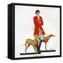 Woman in Hunting Outfit with Hounds, Magazine Plate, Spain, 1929-null-Framed Stretched Canvas