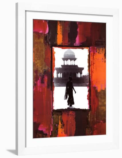 Woman in India-Anne Valverde-Framed Art Print