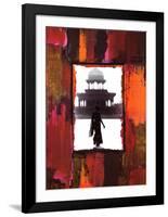 Woman in India-Anne Valverde-Framed Art Print