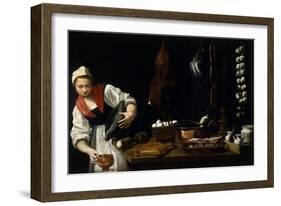 Woman in Kitchen-null-Framed Giclee Print