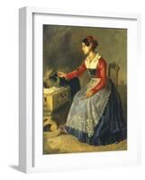 Woman in Latium Costume-Filippo Palizzi-Framed Giclee Print