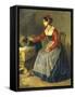 Woman in Latium Costume-Filippo Palizzi-Framed Stretched Canvas