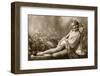 Woman in light dress-French School-Framed Photographic Print