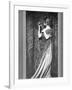 Woman in Long Gown Holding a Pomegranate-Zaida Ben-Yusuf-Framed Photographic Print