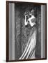 Woman in Long Gown Holding a Pomegranate-Zaida Ben-Yusuf-Framed Photographic Print