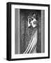 Woman in Long Gown Holding a Pomegranate-Zaida Ben-Yusuf-Framed Photographic Print