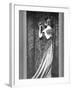 Woman in Long Gown Holding a Pomegranate-Zaida Ben-Yusuf-Framed Photographic Print