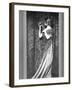 Woman in Long Gown Holding a Pomegranate-Zaida Ben-Yusuf-Framed Photographic Print