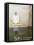 Woman in lotus position-null-Framed Stretched Canvas