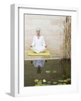 Woman in lotus position-null-Framed Photographic Print