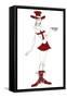 Woman in Mad Hatter's costume-Neale Osborne-Framed Stretched Canvas