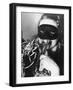 Woman in Mask Celebrating at a New Years Party-null-Framed Photographic Print