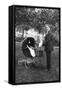 Woman in Men'S' Clothes with a Stroller at a Baby Shower, Ca. 1924-null-Framed Stretched Canvas