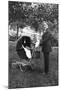 Woman in Men'S' Clothes with a Stroller at a Baby Shower, Ca. 1924-null-Mounted Photographic Print