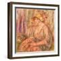 Woman in Muslin Dress, 1917 (Oil on Canvas)-Pierre Auguste Renoir-Framed Giclee Print