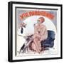 Woman in Negligee and Slip-Georges Leonnec-Framed Art Print