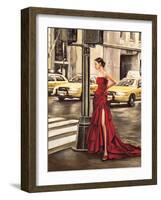 Woman in New York-Edoardo Rovere-Framed Art Print