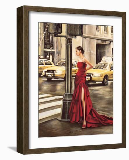Woman in New York-Edoardo Rovere-Framed Art Print