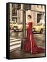 Woman in New York-Edoardo Rovere-Framed Stretched Canvas