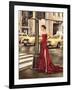 Woman in New York-Edoardo Rovere-Framed Art Print