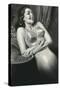 Woman in Old Fashioined Underwear-null-Stretched Canvas