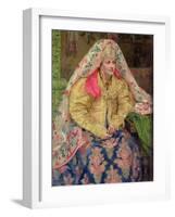 Woman in Old Russian Dress, 1916-Ivan Semyonovich Kulikov-Framed Giclee Print