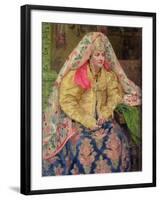 Woman in Old Russian Dress, 1916-Ivan Semyonovich Kulikov-Framed Giclee Print