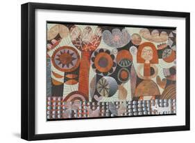 Woman in Orange Garden-Hilke Macintyre-Framed Giclee Print