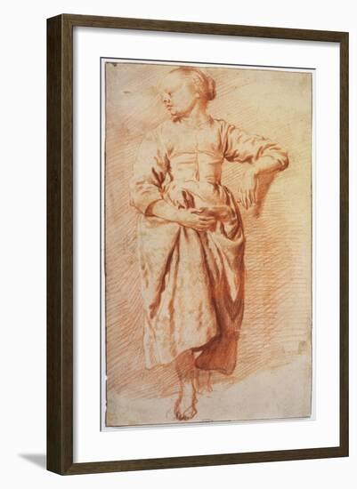 Woman in Peasant Dress, Early 1670S-Adriaen van de Velde-Framed Giclee Print