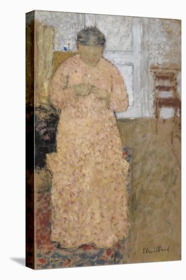 Woman in Pink Dress, Um 1900-1904-Édouard Vuillard-Stretched Canvas