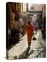 Woman in Pink, Medina Souk, Marrakech, Morocco, North Africa, Africa-Charles Bowman-Stretched Canvas