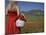 Woman in Poppy Field, Castelluccio Di Norcia, Norcia, Umbria, Italy, Europe-Angelo Cavalli-Mounted Photographic Print