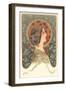 Woman in Profile-null-Framed Art Print