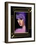 Woman In Purple Hat Frame 3-Art Deco Designs-Framed Giclee Print