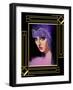 Woman In Purple Hat Frame 3-Art Deco Designs-Framed Giclee Print