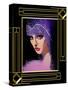 Woman In Purple Hat Frame 3-Art Deco Designs-Stretched Canvas