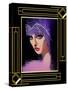 Woman In Purple Hat Frame 3-Art Deco Designs-Stretched Canvas