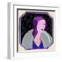 Woman in Purple Hat-null-Framed Art Print