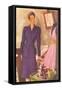 Woman in Purple Suit-null-Framed Stretched Canvas