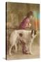 Woman in Purple with Borzoi-null-Stretched Canvas