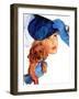 "Woman in Rain with Cocker,"April 8, 1939-Douglas Crockwell-Framed Premium Giclee Print