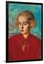 Woman in Red, 1936 (Oil on Canvas)-Boris Dmitrievich Grigoriev-Framed Giclee Print