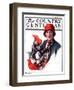 "Woman in Red Cloche and Scarf," Country Gentleman Cover, November 8, 1924-Katherine R. Wireman-Framed Giclee Print