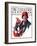 "Woman in Red Cloche and Scarf," Country Gentleman Cover, November 8, 1924-Katherine R. Wireman-Framed Giclee Print