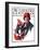 "Woman in Red Cloche and Scarf," Country Gentleman Cover, November 8, 1924-Katherine R. Wireman-Framed Giclee Print