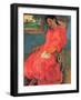 Woman in Red Dress, 1891-Paul Gauguin-Framed Giclee Print