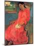 Woman in Red Dress, 1891-Paul Gauguin-Mounted Giclee Print