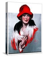 "Woman in Red Hat,"March 3, 1923-Neysa Mcmein-Stretched Canvas